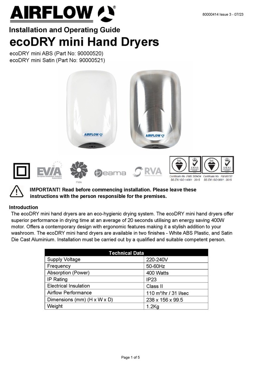 Airflow ecoDRY mini ABS Installation and operating guide