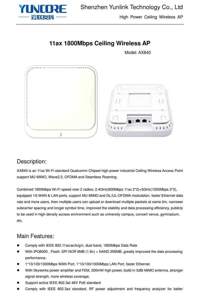 YunCore AX840 quick start guide YunCore AX840 quick start guide