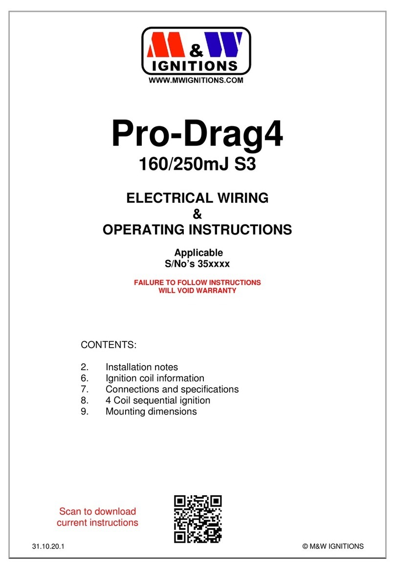 M&W IGNITIONS Pro-Drag4 quick start guide
