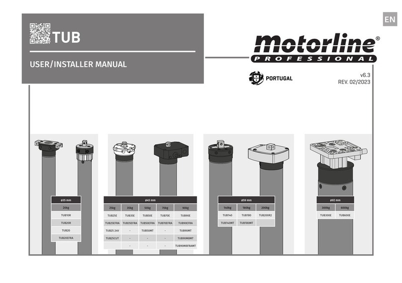 Motorline professional TUB10R User& installer's manual