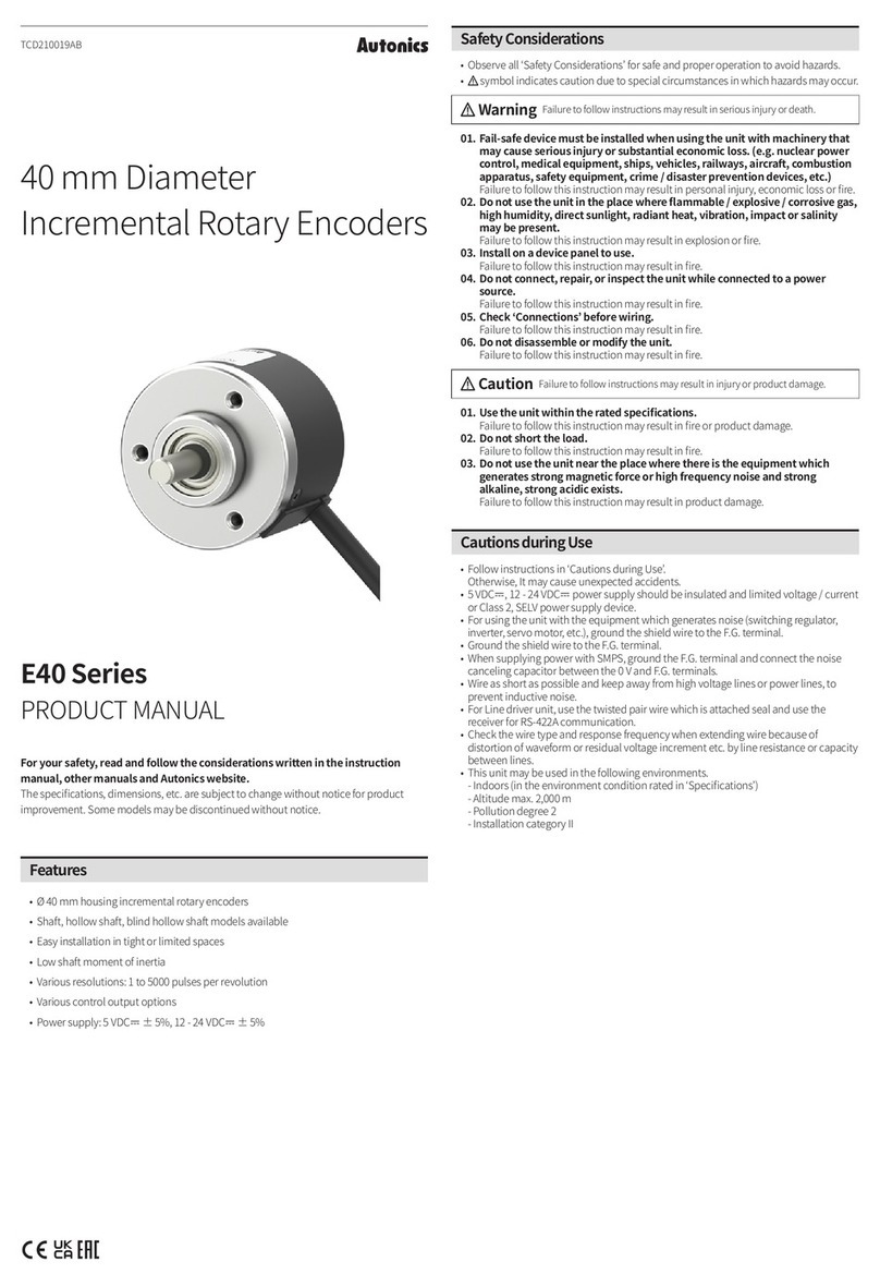 Autonics E40 Series product manual