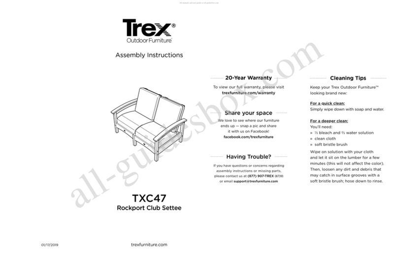 TREX Outdoor Furniture TXC47 Assembly instructions