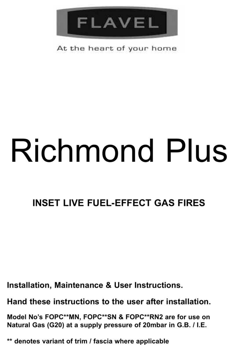 Flavel Richmond Plus FOPC MN Series Installation, maintenance & user instructions