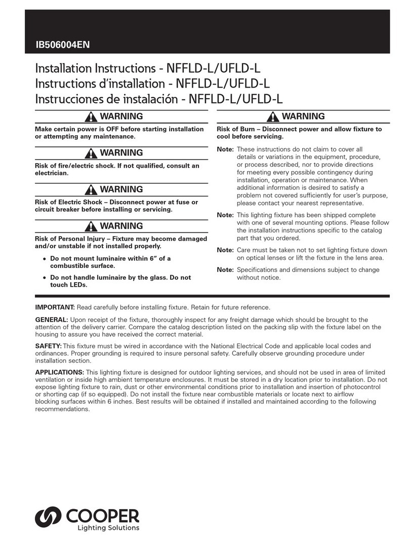Cooper Lighting Solutions NFFLD L Series User manual