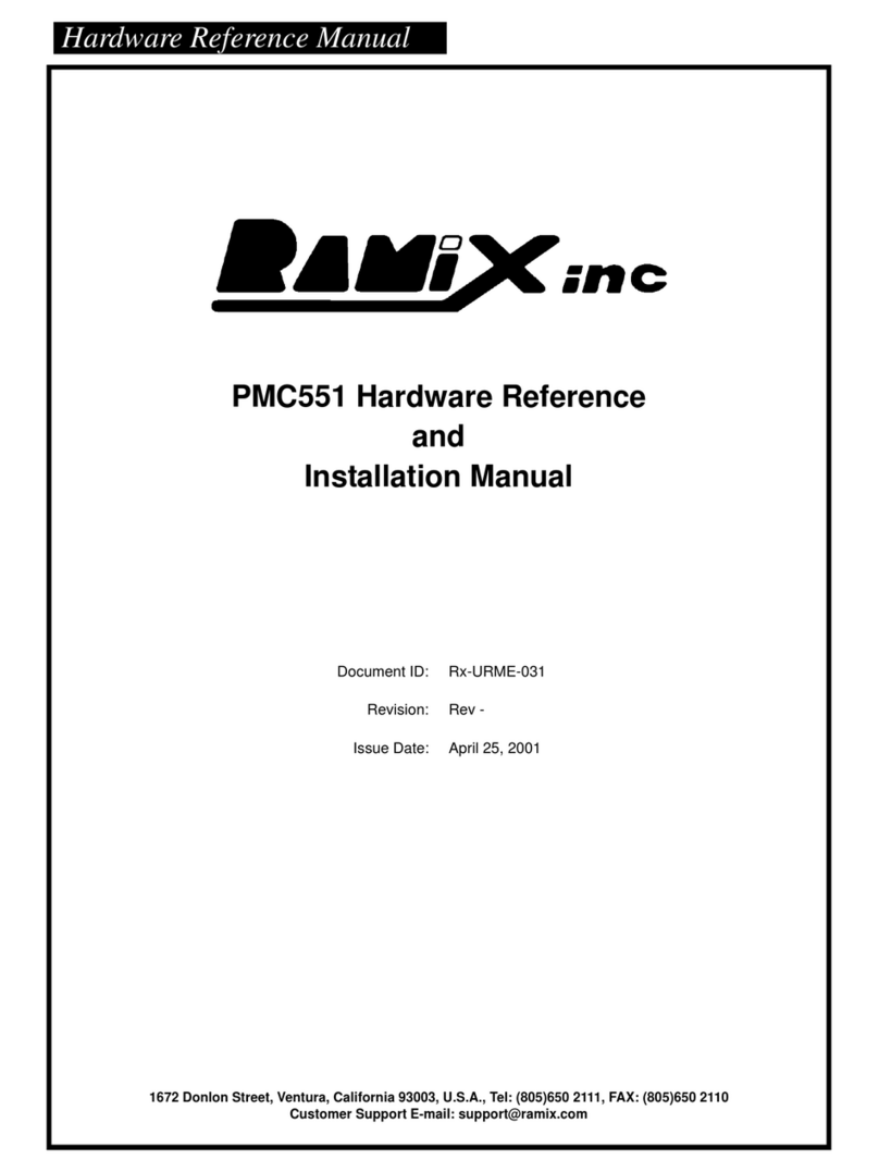 Ramix PMC551 Hardware Reference and Installation Manual
