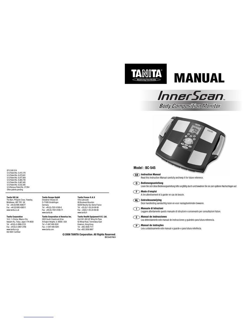 Tanita InnerScan BC 545 User manual