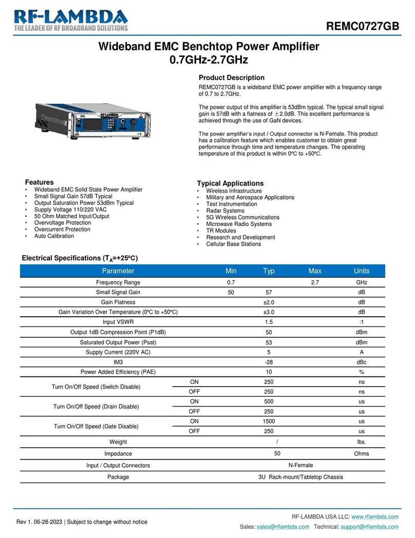 RF-Lambda REMC0727GB User manual RF-Lambda REMC0727GB User manual