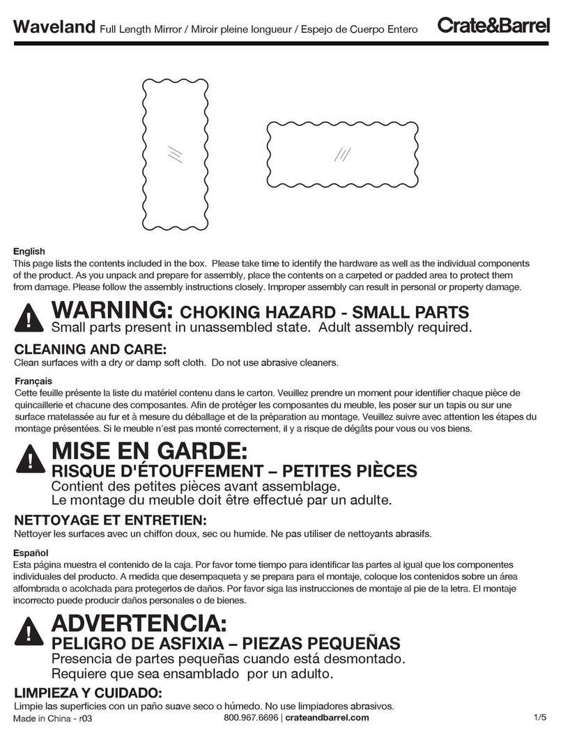 Crate&Barrel Waveland User manual Crate&Barrel Waveland User manual