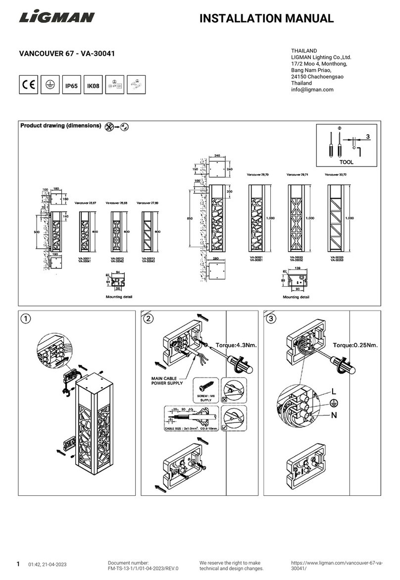 LIGMAN VANCOUVER 67 User manual