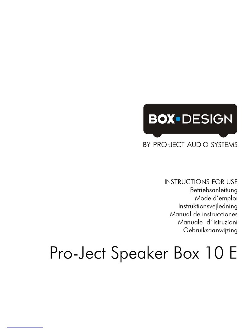 Pro-Ject Audio Systems BOX DESIGN Speaker Box 10 E Instructions for use