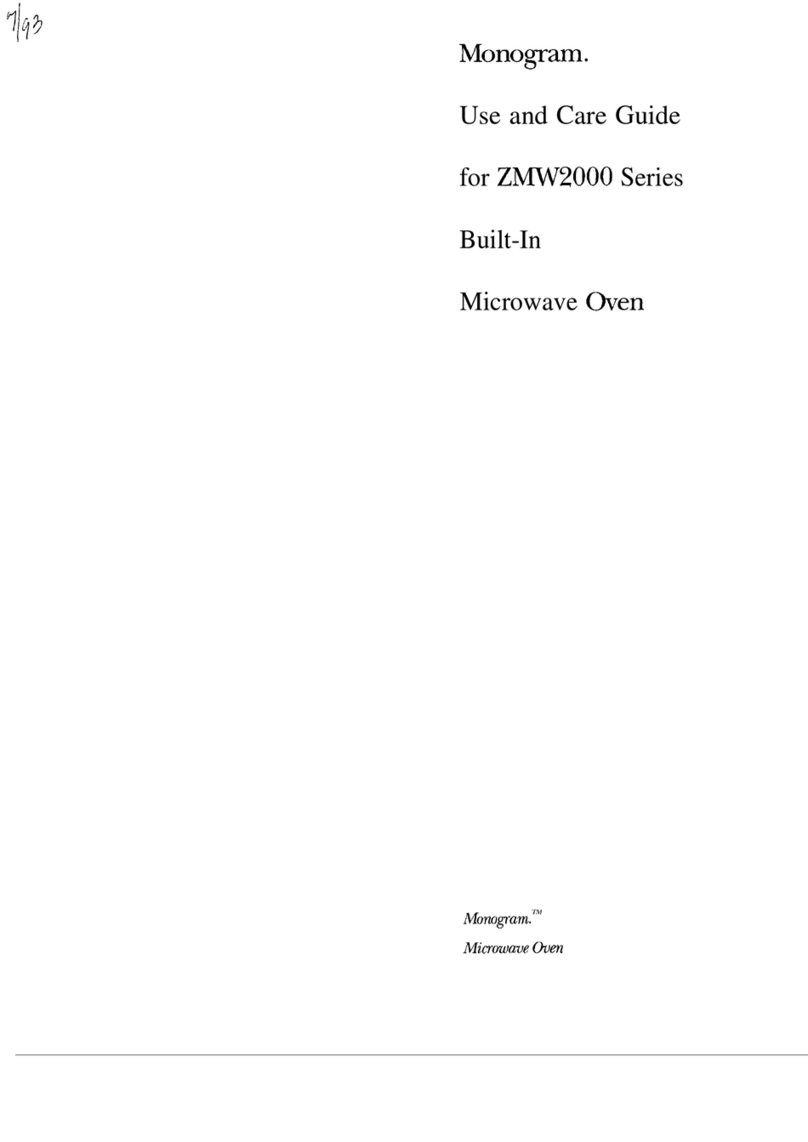 GE Monogram ZMW2000 Series User manual