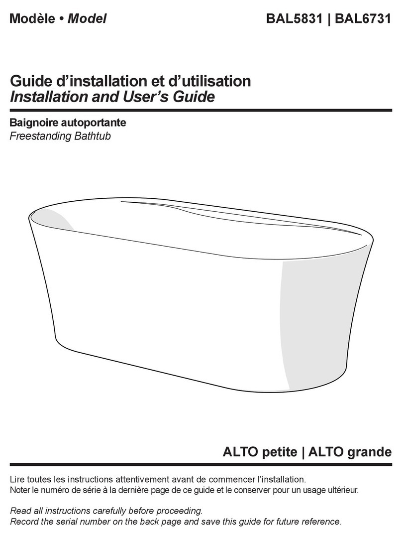Fleurco ALTO BAL5831 Installation and user guide