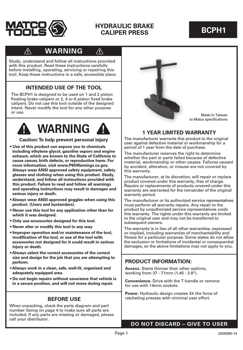 Matco Tools BCPH1 User manual