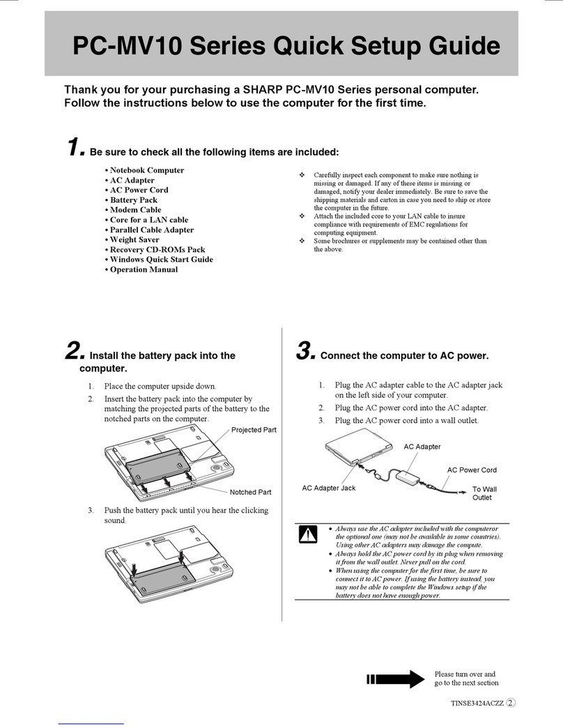 Sharp PC-MV10 Series User manual Sharp PC-MV10 Series User manual