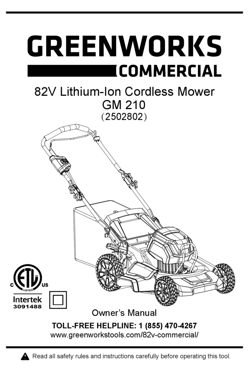 GreenWorks GM 210 owner's manual
