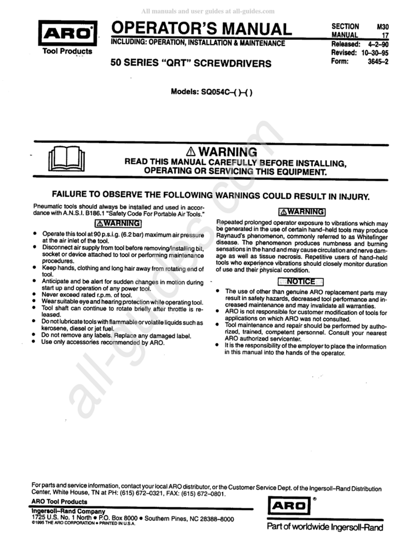 ARO QRT 50 Series Operator's manual