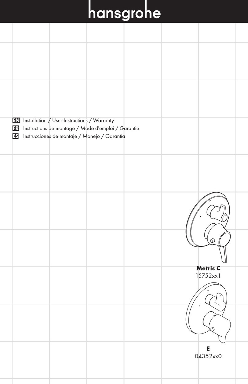 Hans Grohe E 04352 0 Series Instruction Manual