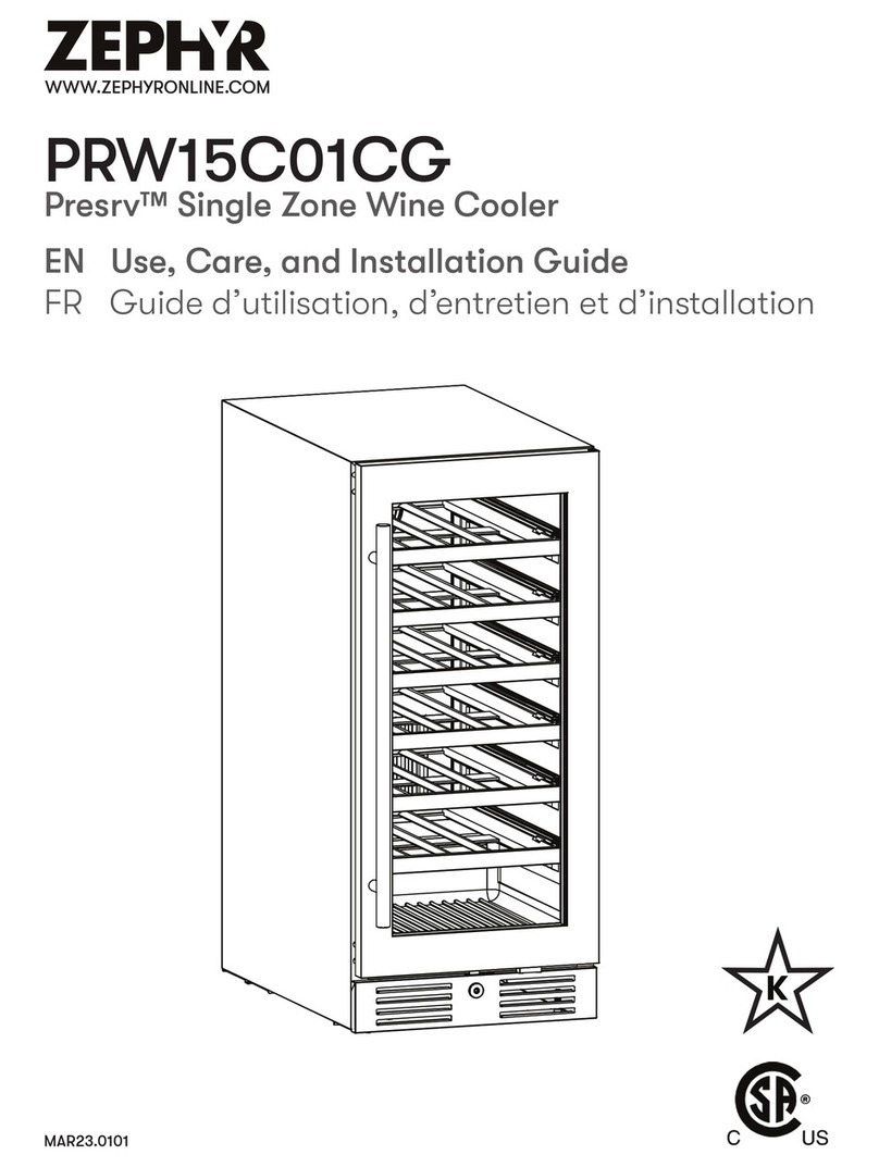 Zephyr Presrv PRW15C01CG Installation guide
