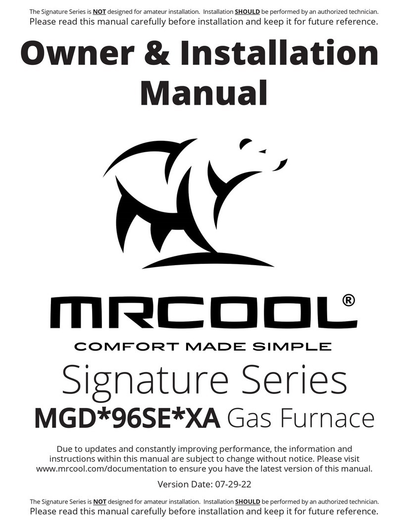 MrCool MGD 96SE XA Series Quick start guide