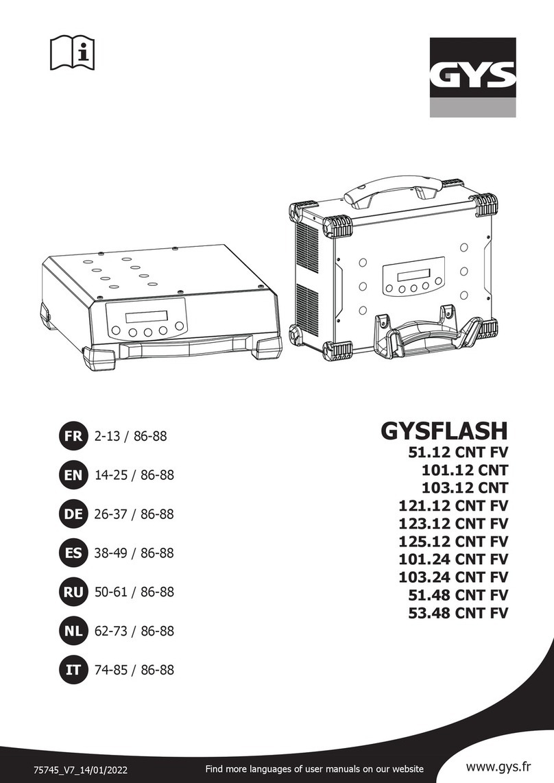 GYS GYSFLASH 51.12 CNT FV User manual