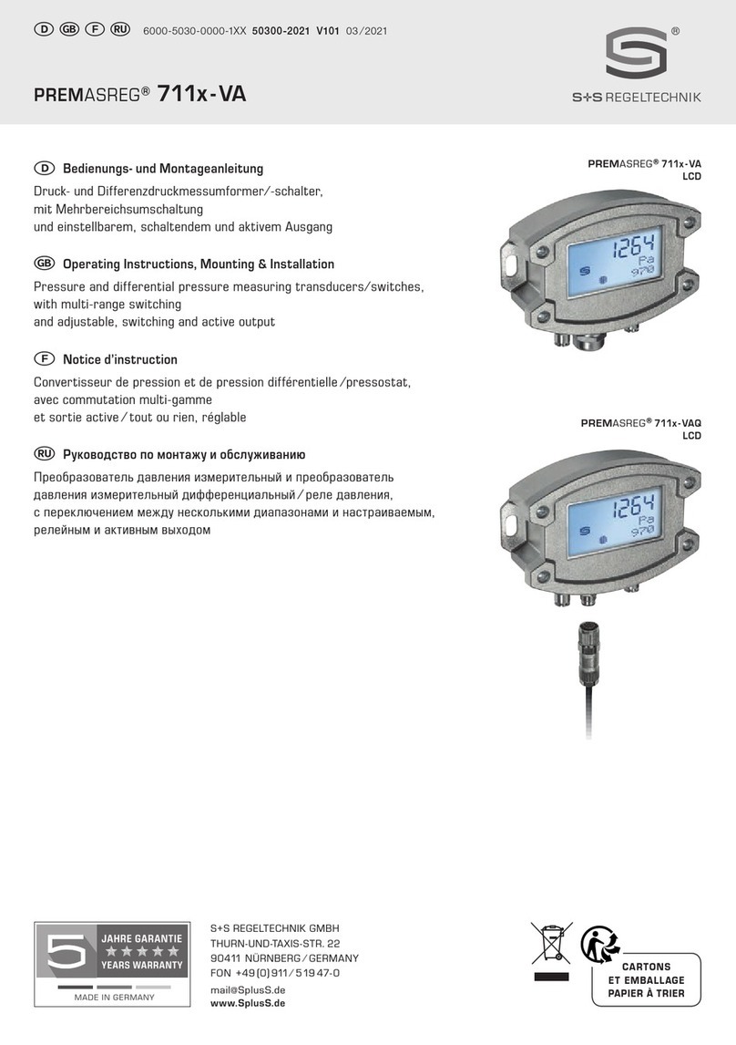 S+S Regeltechnik PREMASREG 711x-VA Series Repair manual