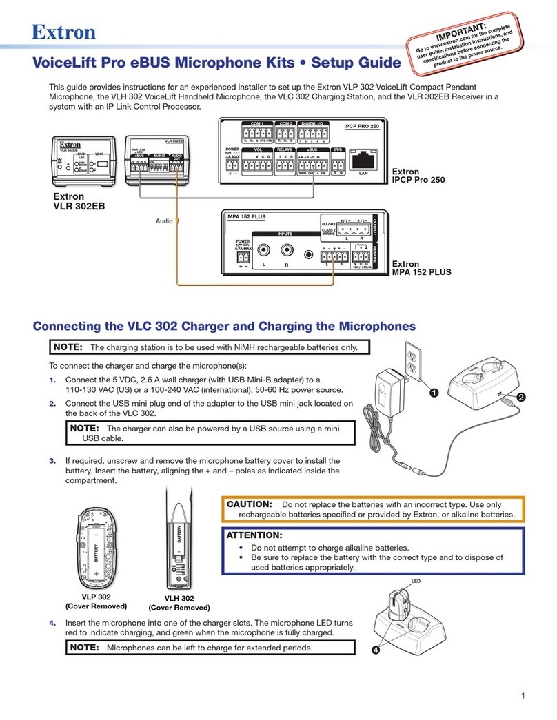 Extron electronics VoiceLift Pro VLR 302EB User manual