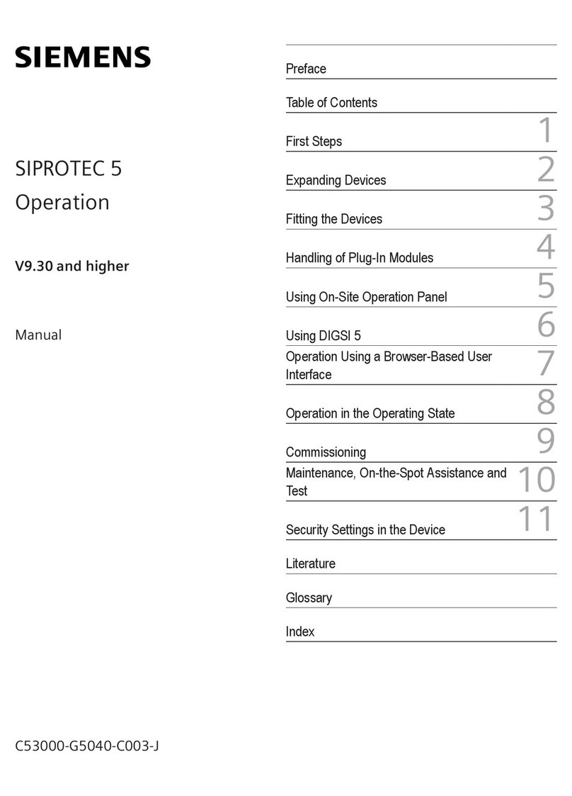 Siemens SIPROTEC 5 V9.30 User manual