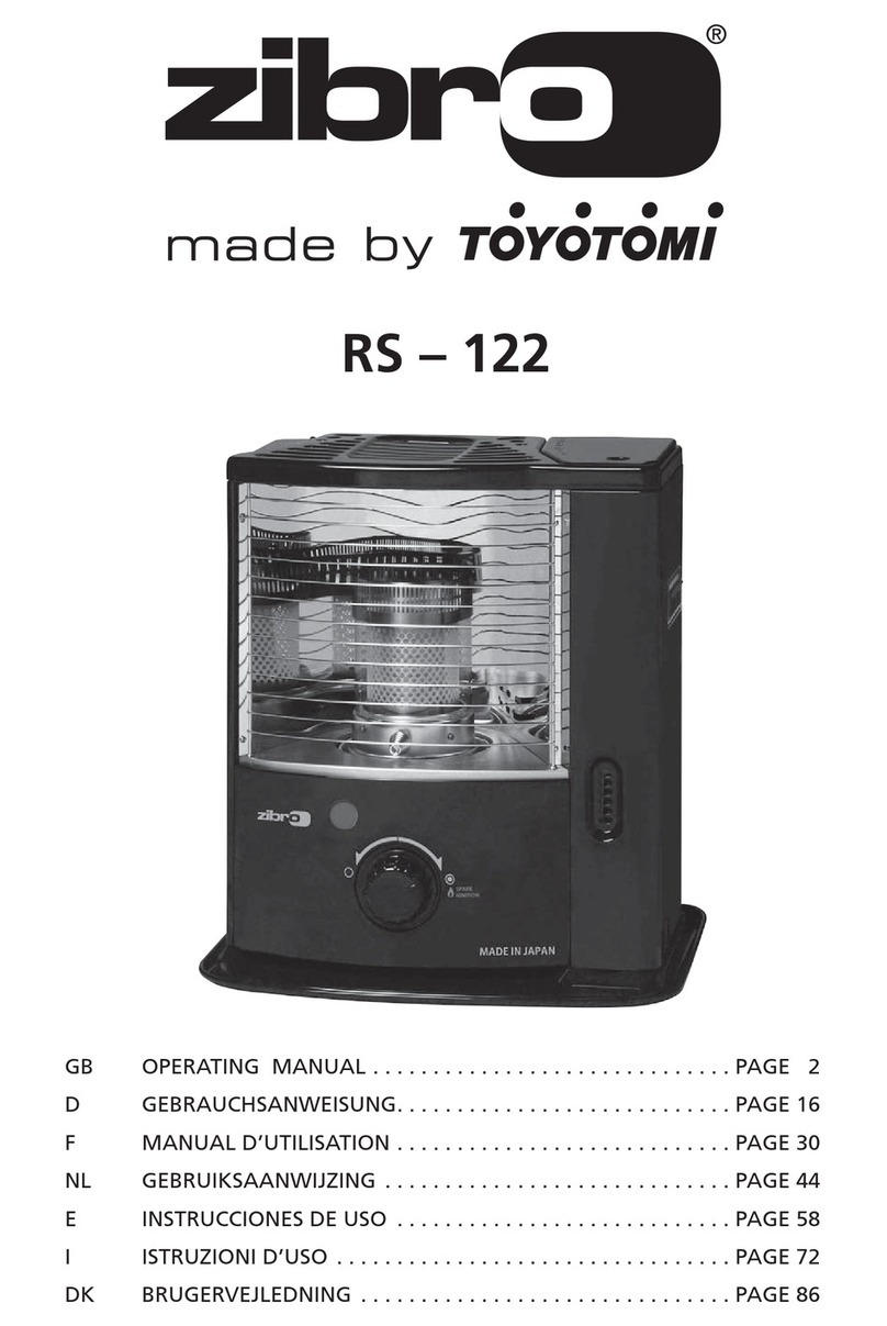 Toyotomi Zibro RS-122 User manual