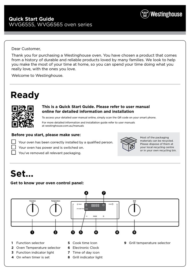 Westinghouse WVG6555 Series quick start guide