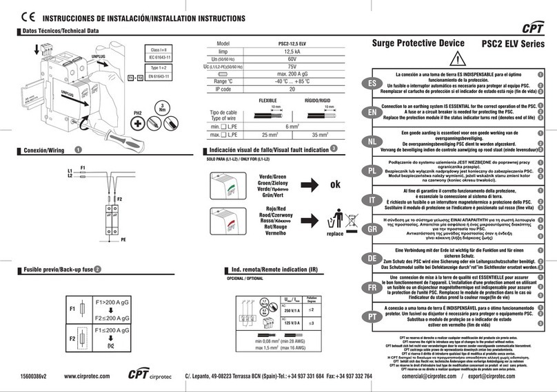 CPT PSC2 ELV Series User manual
