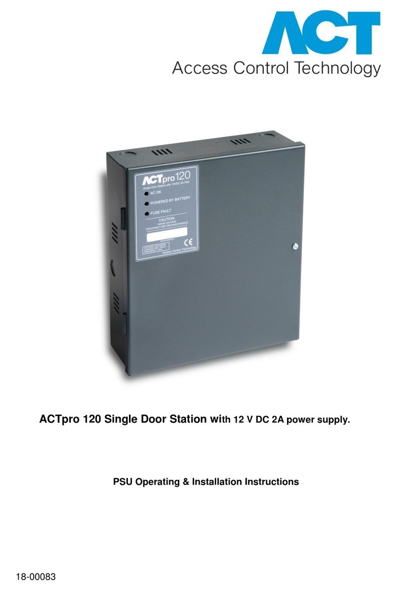 ACT ACTPRO PRODUCT RANGE Operating & installation instructions