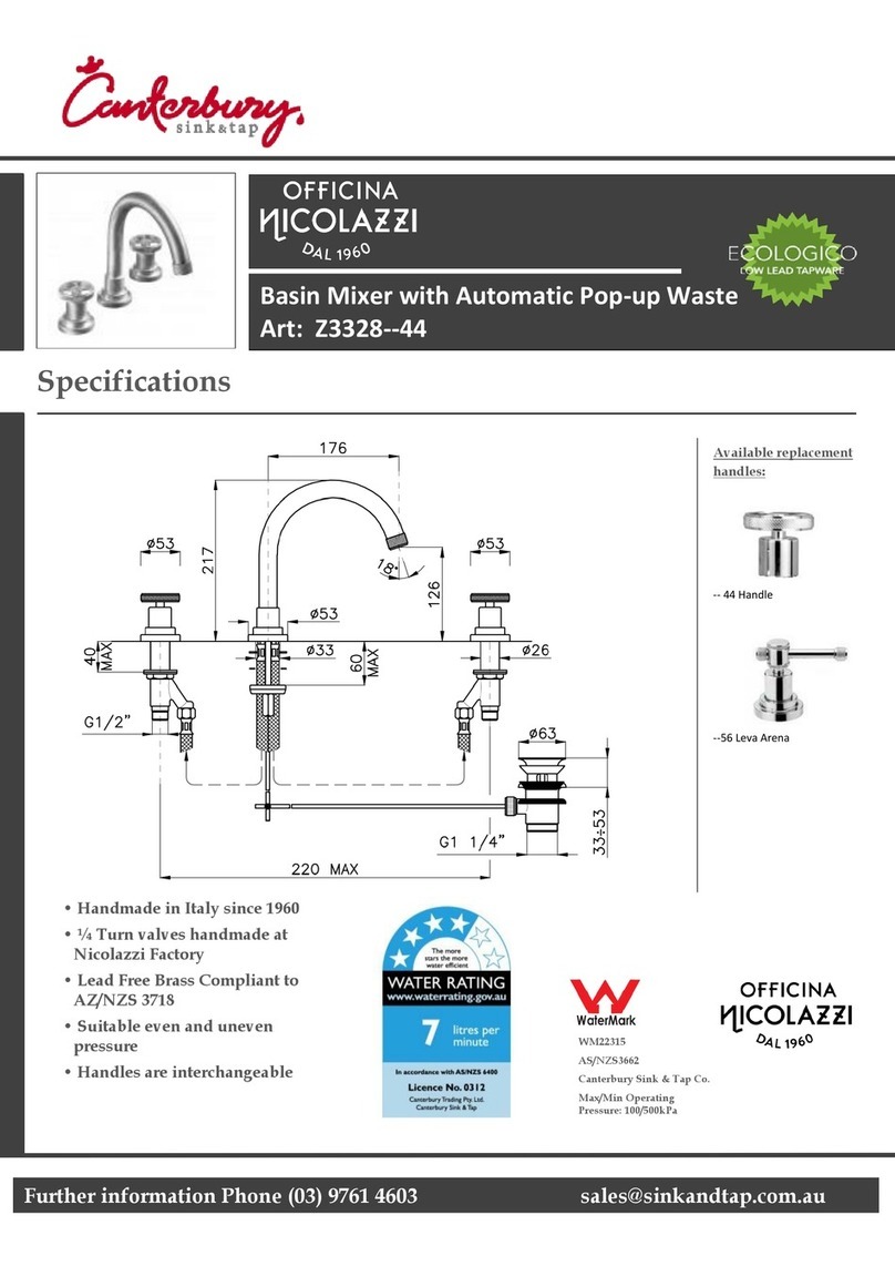 CANTERBURY Z3328-44 quick start guide
