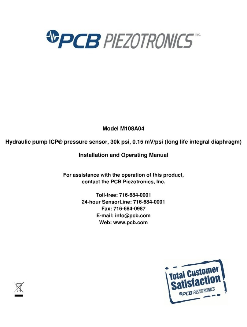 PCB Piezotronics M108A04 Installation and operating manual