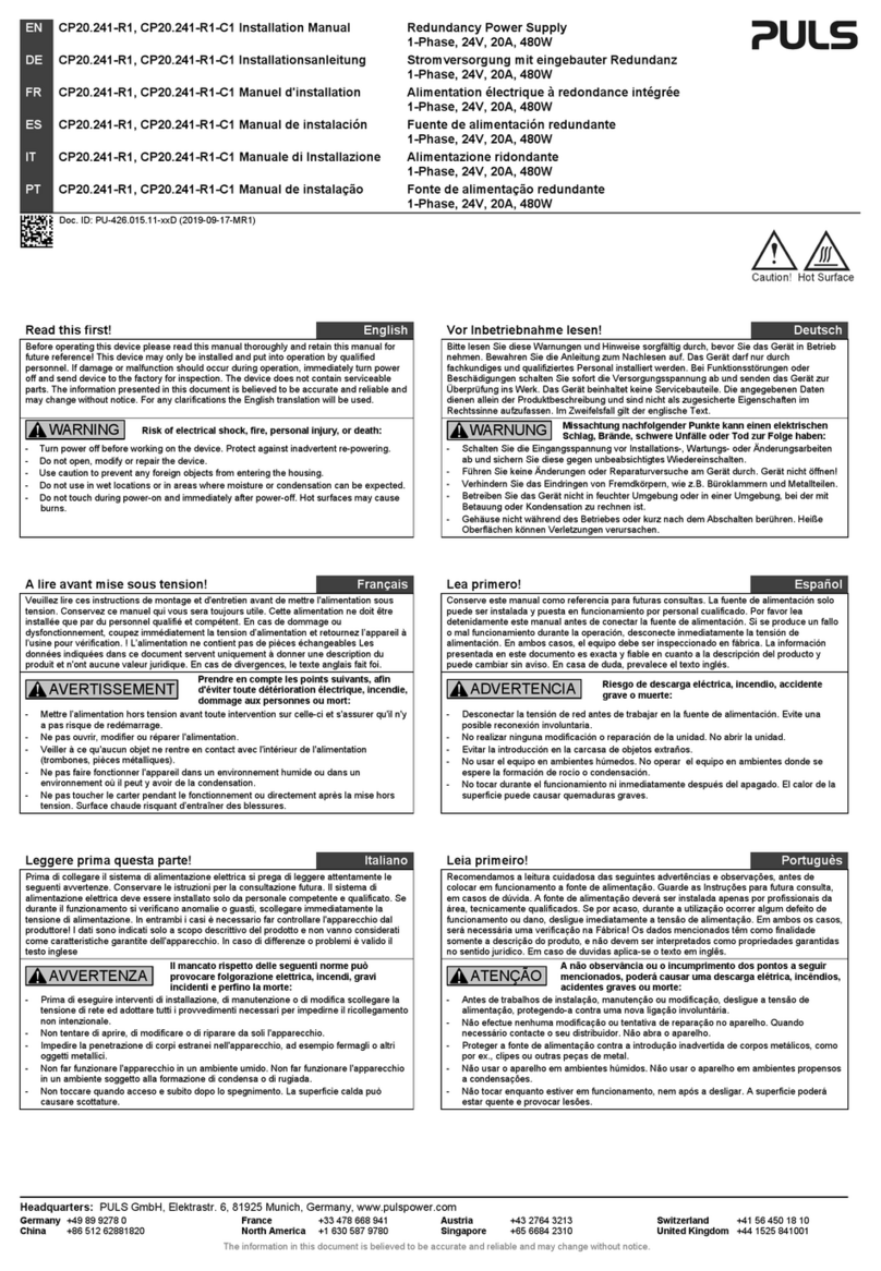 Puls DIMENSION CP20.241-R1 User manual