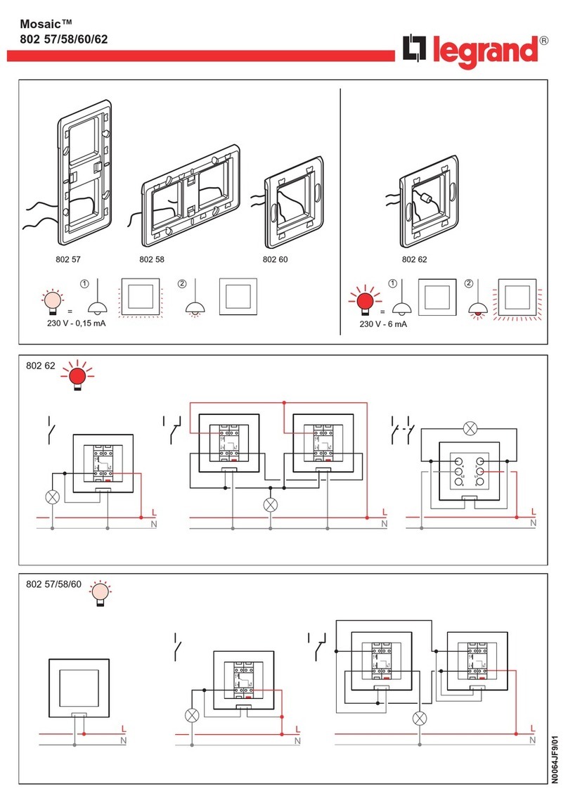 LEGRAND Mosaic 802 57 User manual