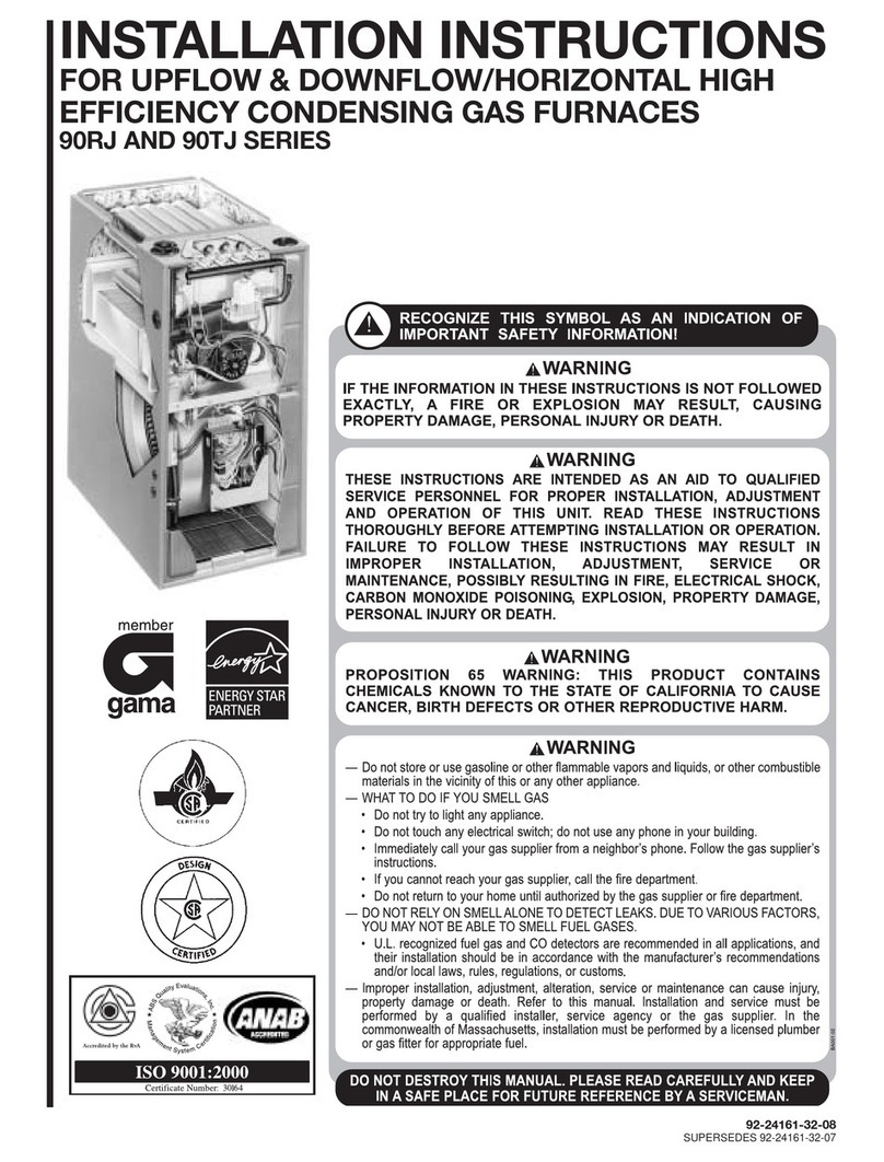 Rheem 90RJ Series User manual