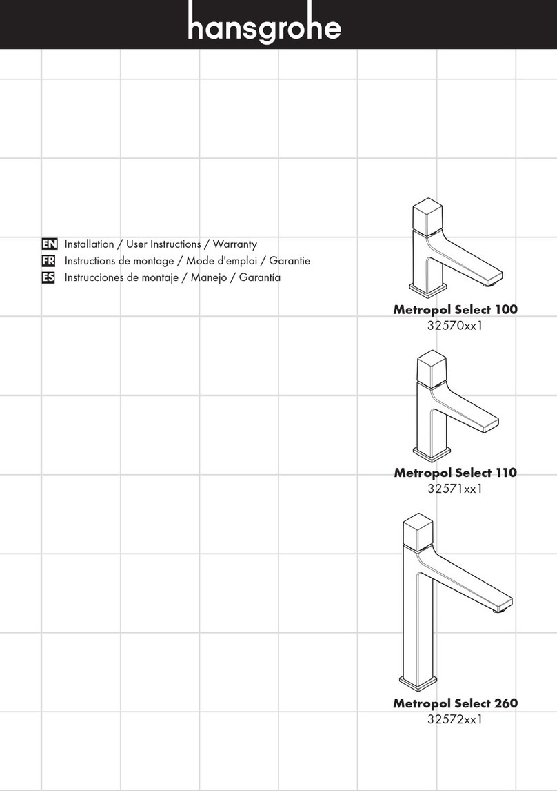 Hans Grohe Metropol Select 110 32571 1 Series Instruction Manual