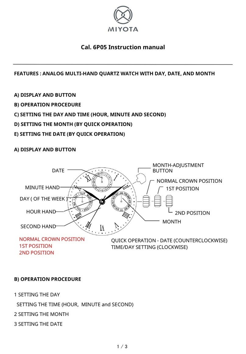 Citizen 6P05 instruction manual