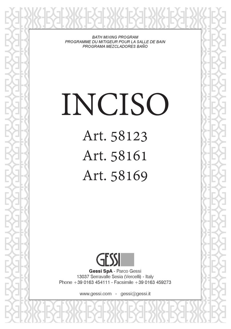 Gessi INCISO 58123 User manual