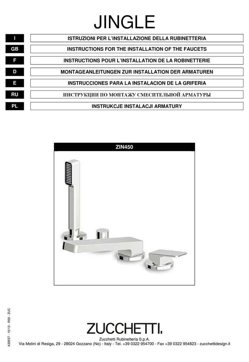 ZUCCHETTI Jingle ZIN450 Instruction for the installation