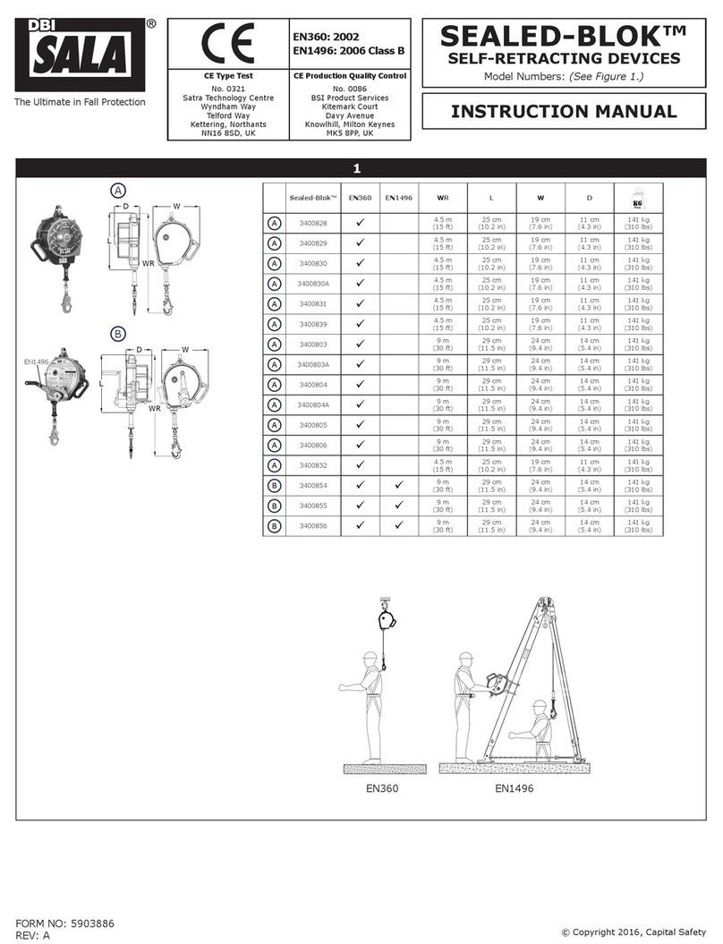 3M DBI SALA Sealed-Blok 3400828 instruction manual