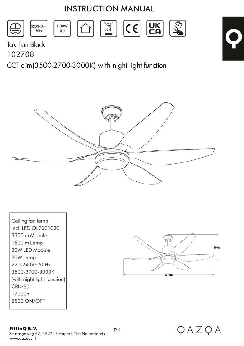 Qazqa Tak Fan Black instruction manual
