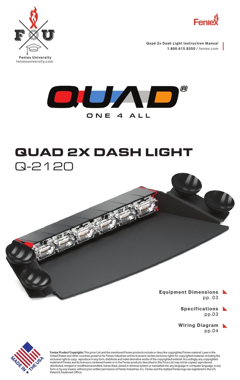 Feniex QUAD 2X DASH LIGHT manual