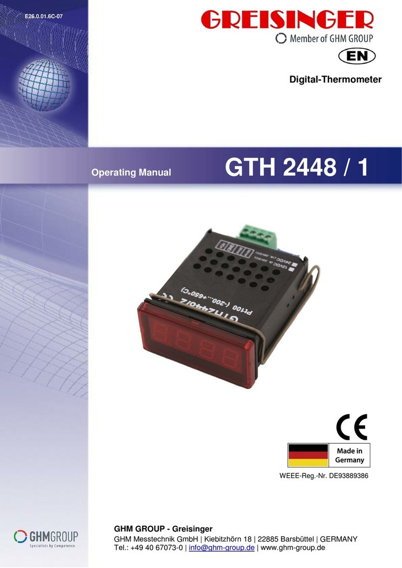 GHM GREISINGER GTH 2448 / 1 User manual GHM GREISINGER GTH 2448 / 1 User manual
