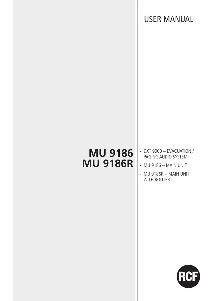 RCF MU 9186R user manual