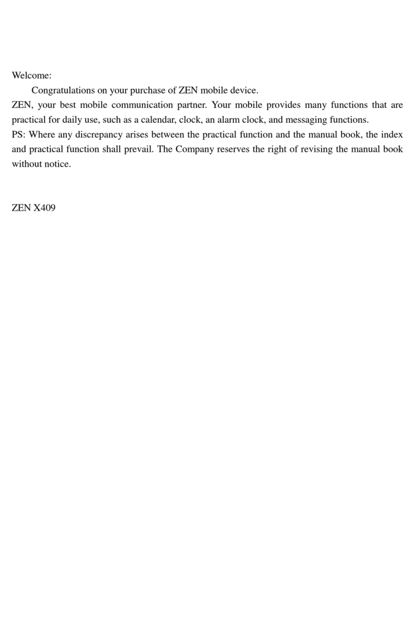 ZEN X409 User manual