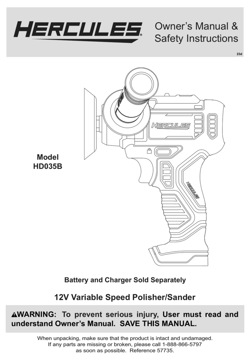 Hercules HD035B Owner's manual & safety instructions