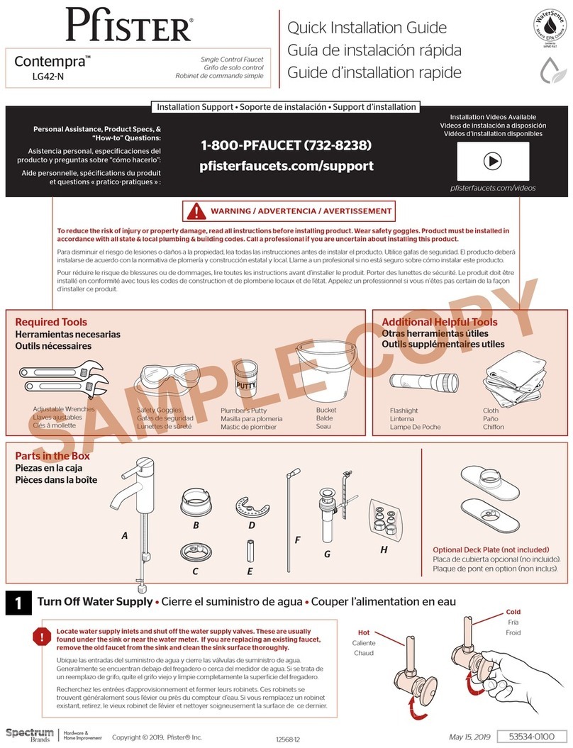 Spectrum Brands Pfister Contempra LG42-N User manual Spectrum Brands Pfister Contempra LG42-N User manual