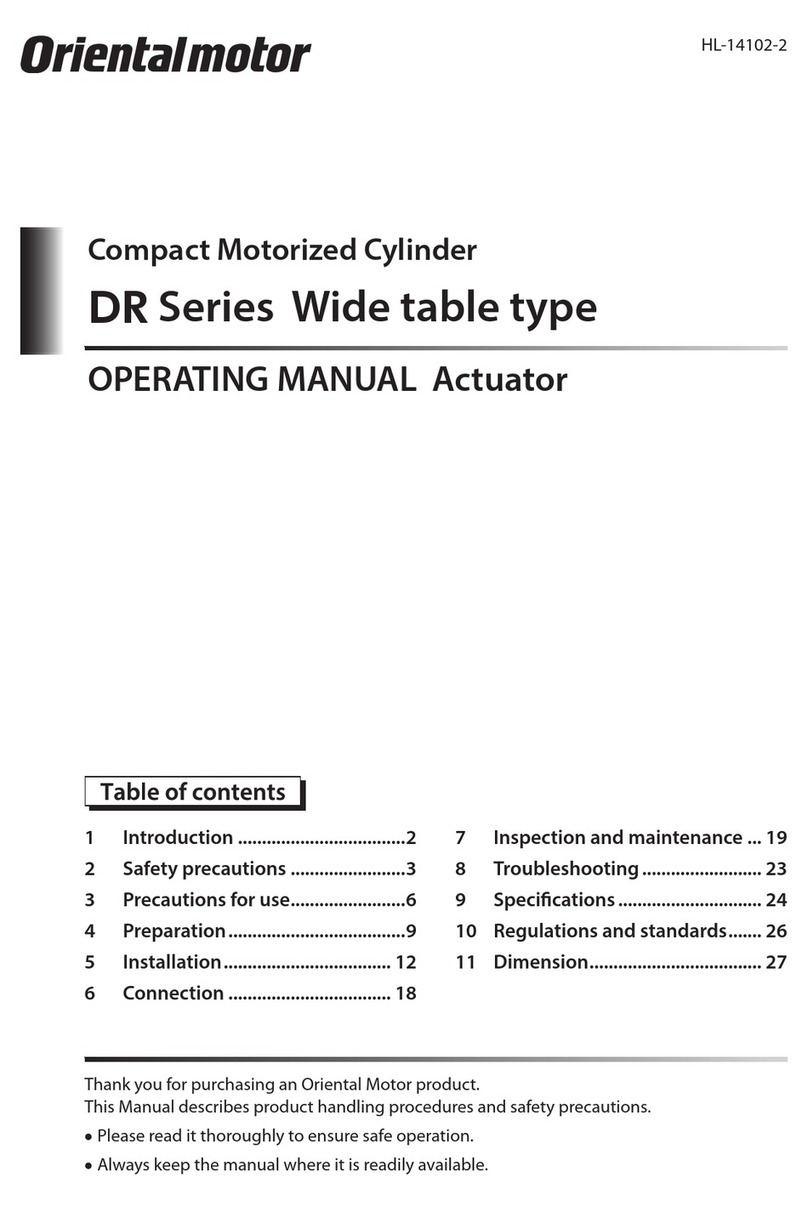 Oriental motor DR Series operating manual