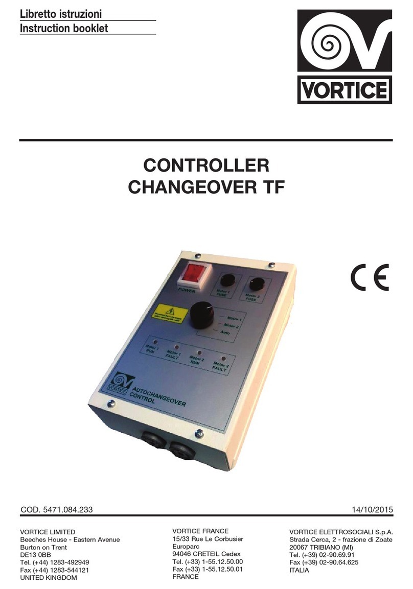 Vortice CHANGEOVER TF User manual